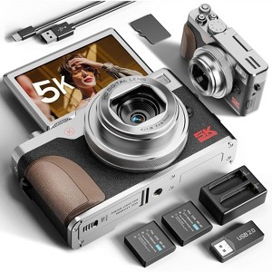 NBD 5K Digital Camera 64MP Vlogging Camera for YouTube with 18X