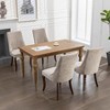 Velvet Dining Chairs Set of 2,  Tall Back Upholstered Side Chairs with Curved Wood Legs, Accent Chairs for Kitchen, - 3 of 4