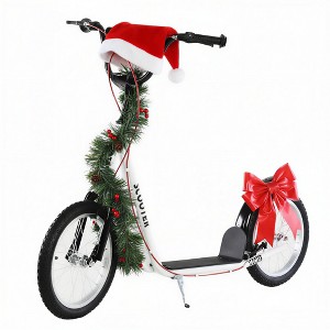 Aosom Youth Scooter Kick Scooter for Kids 5+ with Adjustable Handlebar Front and Rear Dual Brakes Inflatable 16" Wheels - 1 of 4