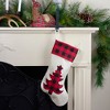 Northlight 20" Cream White, Red, and Black Buffalo Plaid Tree Christmas Stocking - 2 of 4