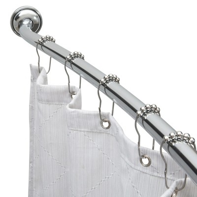 LunaLulinlk 44" - 72" Adjustable Curved Shower Curtain Rod, Chrome