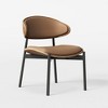 Luck Live Modern Patio Dining Chairs Set of 2 Outdoor Chairs /Armless Chairs Brown&Metal Frame - 2 of 4