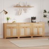 Rattan Sideboard Buffet Cabinet, Farmhouse Natural Storage Accent Cabinets with Drawer and Adjustable Shelf for Home Living Room Entryway - 2 of 4