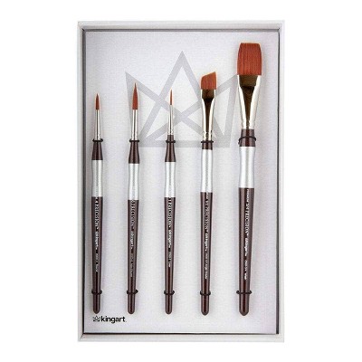 Kingart 5pc Precision Paint Brush Set