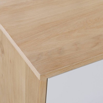 Giselle Light Oak and White Media Console