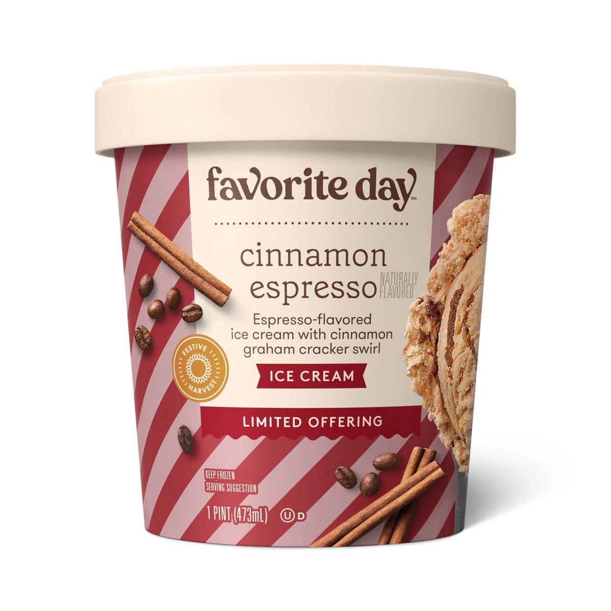 Cinnamon Espresso Ice Cream - 16 fl oz - Favorite Day™