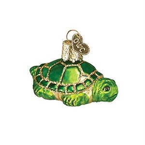 Old World Christmas Blown Glass Ornament for Christmas Tree, Small Turtle - 1 of 3