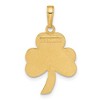 Black Bow Jewelry 14k Yellow Gold & Green Enameled Shamrock Pendant, 16mm (5/8 inch) - 3 of 4