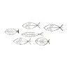 Set of 6 Metal Fish Wall Art, Industrial Style Decor - Olivia & May: For Home or Garden Use - 2 of 4
