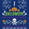 Women's Design By Humans Halloween Lover Ugly Sweater By machmigo Racerback Tank Top - 2 of 3
