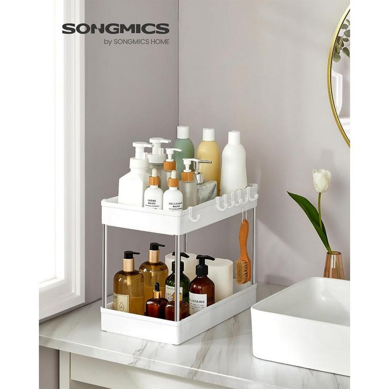 SONGMICS, 2-Tier Bathroom Sink, Kitchen Cabinet Organizers and Storage, 15.7 x 8.7 x 12.2 Inches, White, 1 of 7