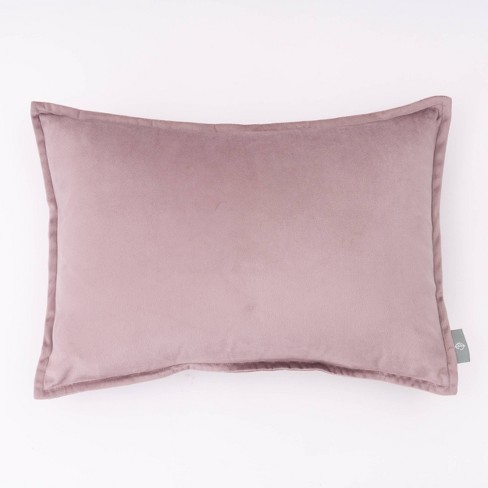 Blush velvet lumbar pillow sale