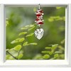 Woodstock Chimes Woodstock Rainbow Makers Collection, Crystal Heart Cascade, 4'' Ruby Crystal Suncatcher CCHY - image 2 of 2