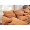 123" Chenille U-Shaped Sectional Sofa with Console, USB & Cup Holders, 6-Seater - 2 of 4