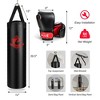 Costway 63 lbs Filled Punching Hanging Bag Set Kick Boxing MMA training w/ Gloves Adults - 2 of 4