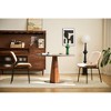 Nordlys Set of 2 Metal Dining Chairs In Wood and Corduroy Modern Design Style Upholstery Dining Room - 2 of 4