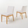 NicBex Mid-Century Small Upholstered Dining Chairs Set of 2 with Backrest,Modern Wooden Kitchen Chairs,Living Room Chairs - 3 of 4