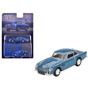 Aston Martin DB5 Sierra Blue Metallic Limited Edition 1/64 Diecast Model Car by Mini GT - 1 of 4