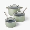 16pc Nonstick Ceramic Coated Aluminum Cookware Set - Figmint™ - 4 of 4
