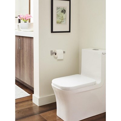Brushed Nickel Pivoting Double Post Toilet Paper Holder