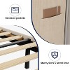 Bed Frame, Velvet Upholstered Platform Bed with 2 Storage Pockets, Slat Support, No Box Spring Needed, Easy Assembly - 4 of 4