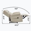 TinyHomie Manual Recliner Chair in Faux Leather for Living Room - 4 of 4