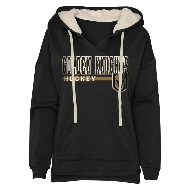 NHL Vegas Golden Knights Girls&#39; Long Sleeve Fleece Hooded Sweatshirt, 2 of 4