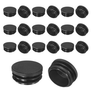 Unique Bargains Round Plastic Hole Plugs Patio Chairs Fences Metal Tubing Leg Cap Black - 1 of 4