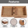 Mela Artisans Blossom Handcrafted Box in White over Light Burnt Finish - Medium - 4 of 4