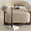 Uttermost Pelton Drink Table-White Marble Foot, Crystal Top & Tapered Black Metal Base - 2 of 4