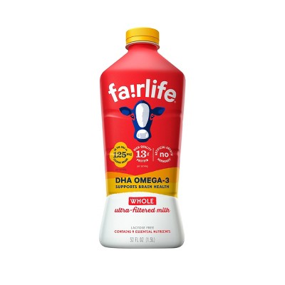 Fairlife Lactose-Free DHA Omega-3 Ultra-Filtered Whole Milk - 52 fl oz