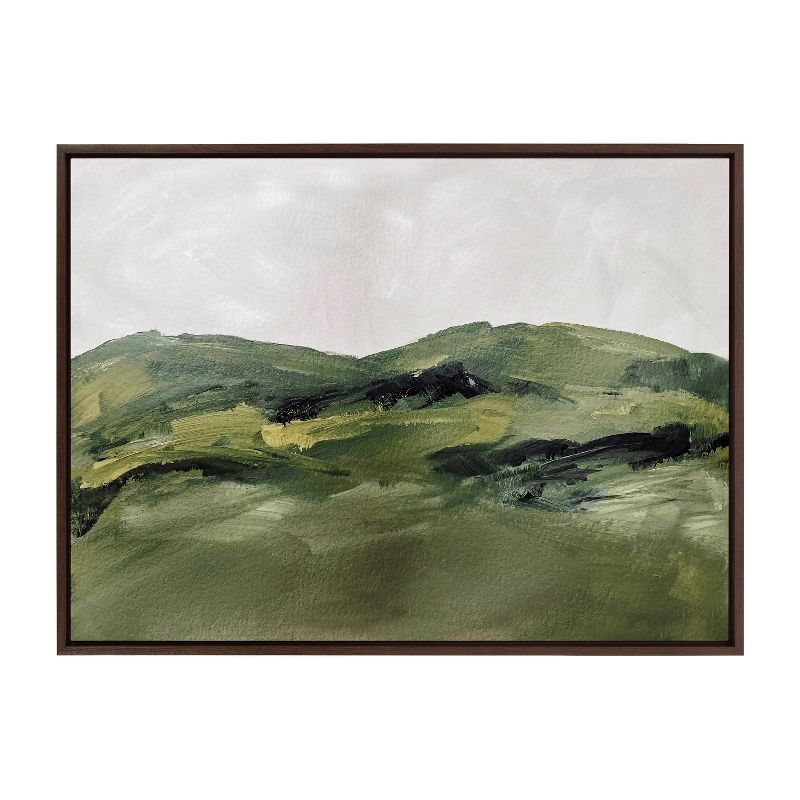 28&#34; x 38&#34; Sylvie Green Mountain Landscape Framed Canvas by Amy Lighthall Brown - Kate &#38; Laurel All Things Decor, 3 of 16