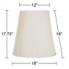 Springcrest Creme Mushroom Pleat Large Lamp Shade 12" Top x 18" Bottom x 18" Slant x 17.75" High (Spider) Replacement with Harp and Finial - 4 of 4