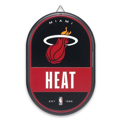 NBA Miami Heat Embossed Metal Pill Wall Sign