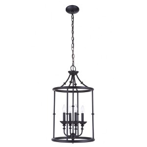 Craftmade Lighting Marlowe 4 - Light Chandelier in  Flat Black - 1 of 2