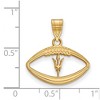 Black Bow Jewelry 14k Yellow Gold Plated Sterling Silver Arizona State Sun Devils NCAA Pendant - 2 of 3