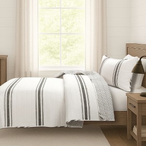 Homestead Stripe Reversible Quilt Bedding Set - 1 of 4