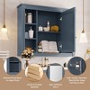 ORRD 35x28" Wall Mounted Bathroom Cabinet w/Mirror & 6 Open Shelves, Modern Medicine Storage Cabinet for Bathroom Organization - 4 of 4