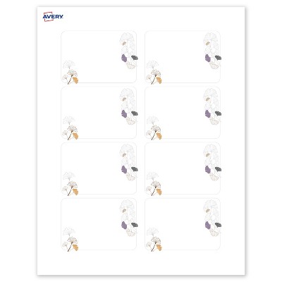 Avery Adhesive Name Badges, Floral Design, 2-1/3" x 3-3/8", 80ct