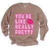 Simply Sage Market You're Like Really Pretty Lips Garment Dyed Long Sleeve - XL - Espresso - 2 of 4
