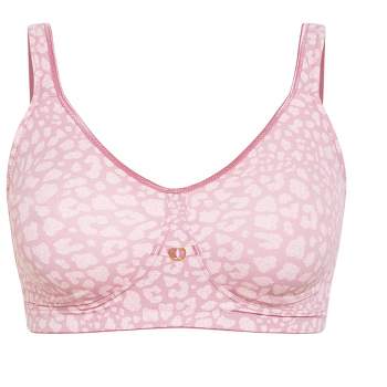 Avenue  Women's Plus Size Smooth Caress Print Bra - Pink - 50dd : Target