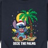Men's - Lilo and Stitch - Deck the Palms Christmas Graphic Fleece Sweatshirt - 2 of 4