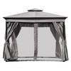 Maliang Outdoor Gazebo Tent with Double Roofs, Patio Gazebo with Mosquito Netting & Privacy Screens, for Backyard, Garden, Lawn - 2 of 4