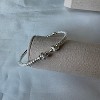 Better Jewelry, Torch End Taj Mahal Ends .925 Sterling Silver West Indian Bangle, 1 piece - 2 of 3