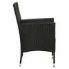 vidaXL Patio Chairs with Cushions 2 pcs Poly Rattan Black - 4 of 4