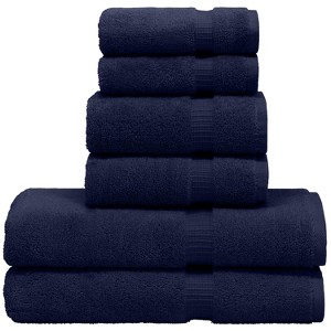 BC BARE COTTON Luxury Hotel & Spa Quality, Quick Dry 100% Turkish Cotton, 700 GSM, 2-Bath Towel, 2-Hand Towel, 2-Washcloth - 6 Piece - 1 of 1