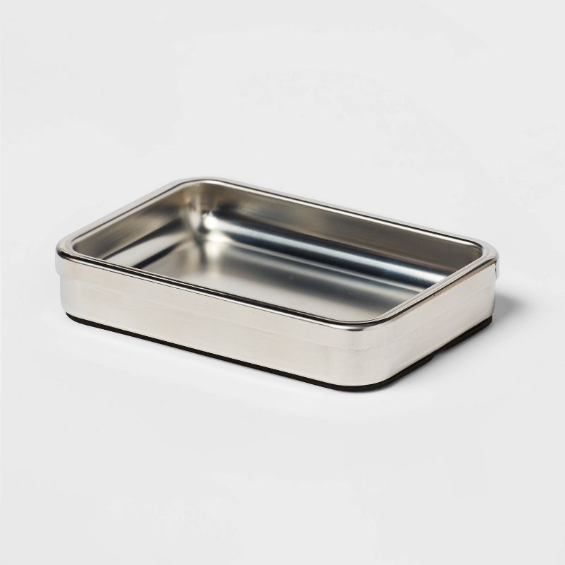Brushed Stainless Steel Soap Dish - Threshold&#8482;, 3 of 5