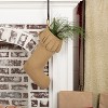 Festive Natural Burlap Ruffled Stocking  VHC BRANDS - 3 of 3