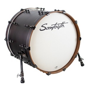 Sawtooth Hickory Series Bass Drum 20" x 14", Satin Dark Chocolate - 1 of 1