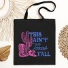 City Creek Prints This Ain't Texas Canvas Tote Bag - 15x16 - Black - 2 of 2